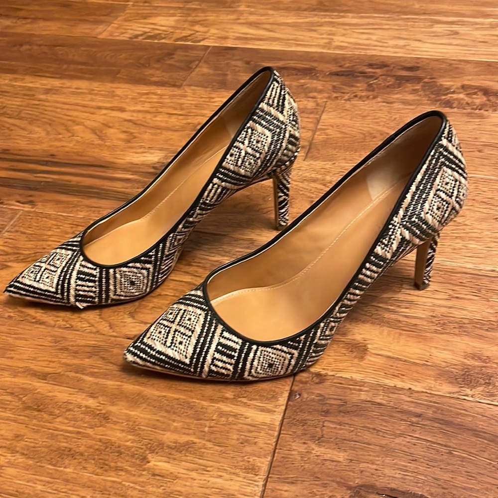 J. Crew Raffia Tribal Heels